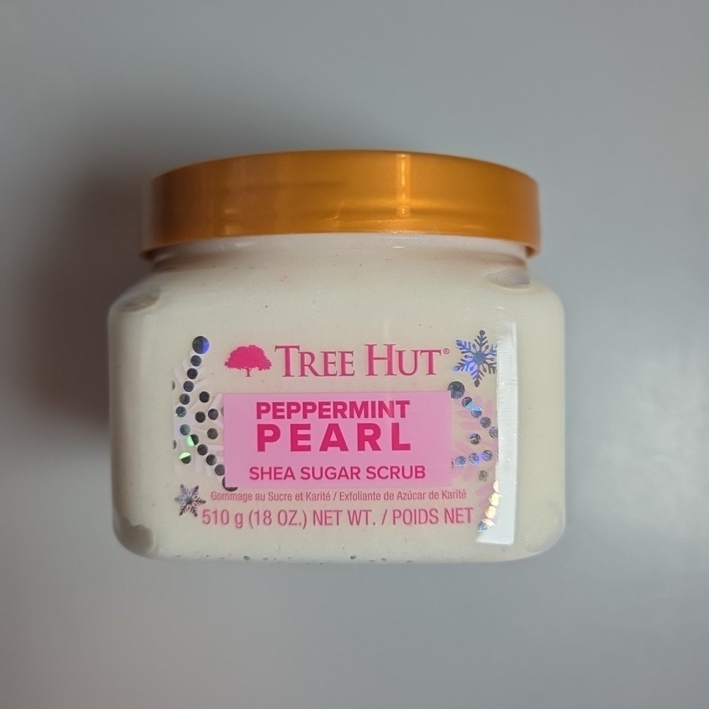 Tree Hut Peppermint Pearl Shea Sugar Scrub | Exfoliating Body Scrub | 18 fl oz‎